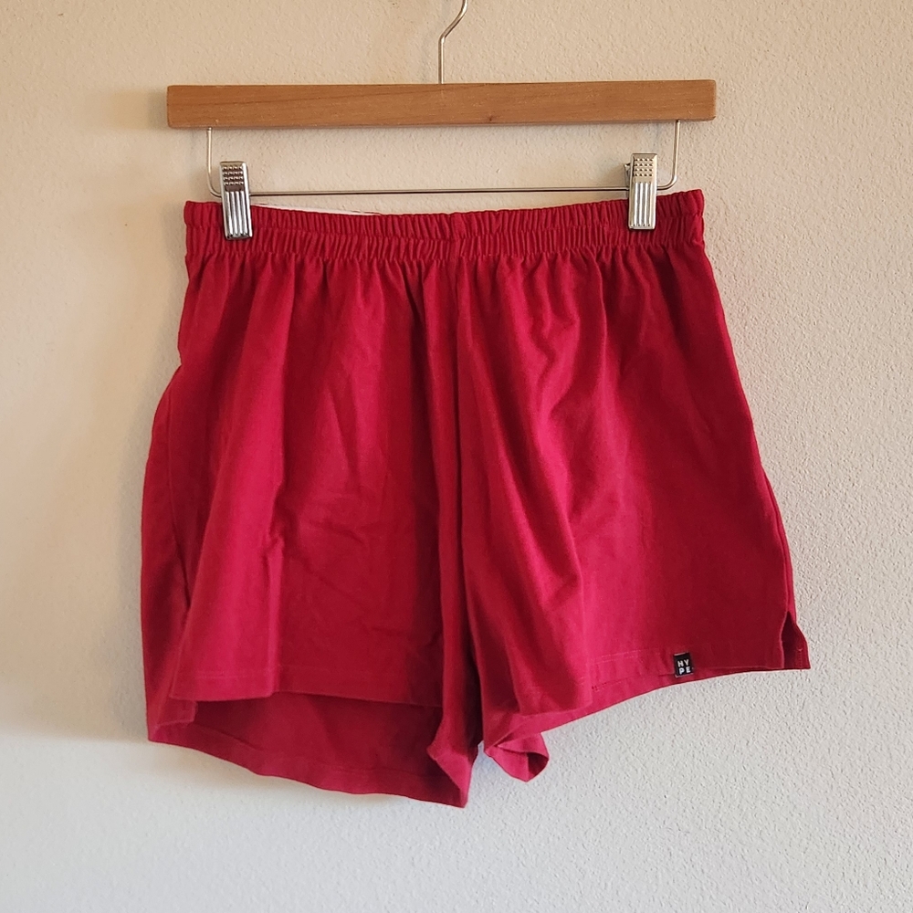 Hype and vice red shrots with elastic waist band
